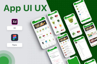 design modern mobile app UI UX with a clean professional look