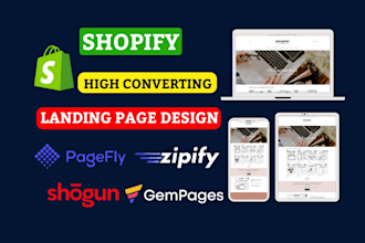 clone or create high converting shopify landing page using pagefly and gempages