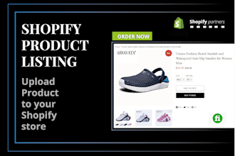 do product listing, shopify product uploading