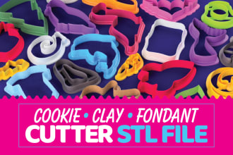 make a clay, fondant, or cookie cutter and embosser stl for 3d printing