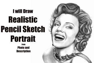 create realistic hand drawn portrait from your photo