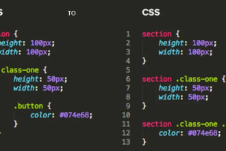 convert scss to CSS