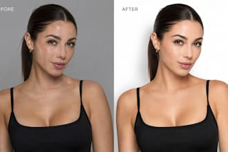 do high end photo retouching for product and brand images