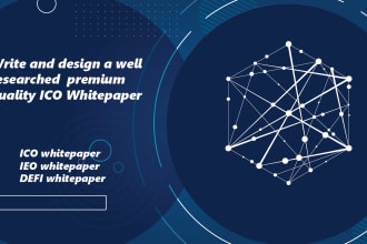 design a premium ico whitepaper for your blockchain project