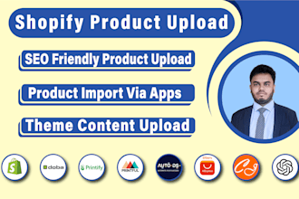 do shopify product listing and data entry