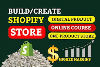 create shopify one product store dropshipping  digital product shopify store