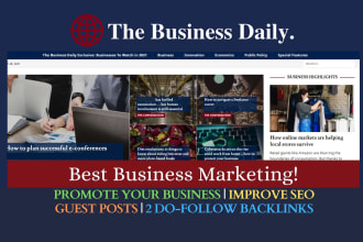 promote your business on premium website 2 dofollow backlinks SEO guest posts
