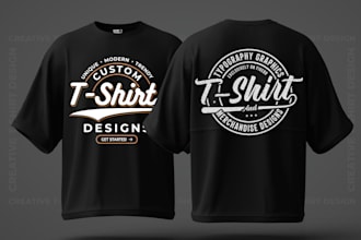 do typography merch tshirt logo and clothing graphic design