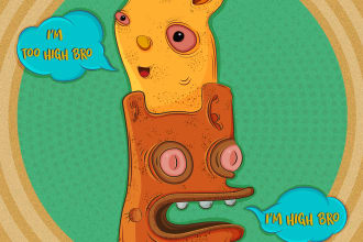 illustrate your concept in digital and hand drawing mediums