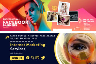 design wow facebook banner, cover, profile picture, fb ad
