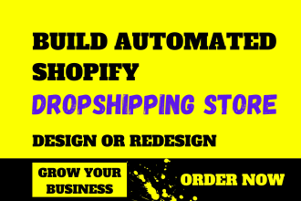 create shopify dropshipping clothing store, fashion website or any general store