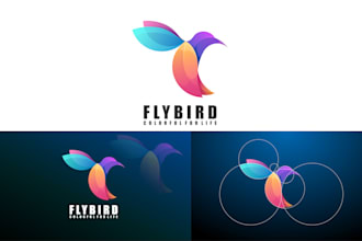 design unique colorful, minimal with golden ratio style
