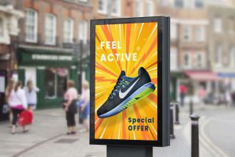 design a professional roll up banner