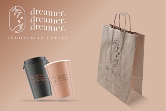 make minimalist look branding for your cafe