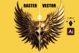 redraw logo png to vector svg, vector tracing in adobe illustrator