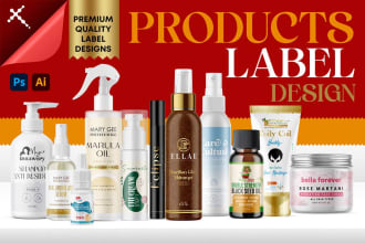 design cosmetic labels, skincare, serum label, jar labels, and moisturizer label