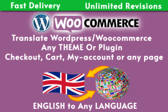 translate wordpress woocommerce website, theme or plugins
