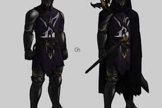 draw the concept art of your character