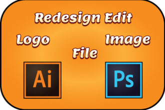 redesign,edit photoshop, illustrator any logo, image or vector