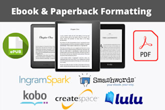 apple tolino bookbaby, barnes noble kobo d2d vivlio book formatting