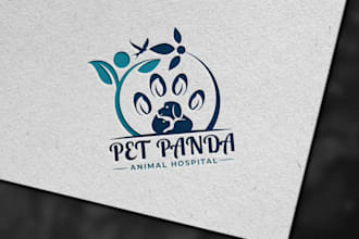 design 2 modern natural, farming pet animal and agricultural logo