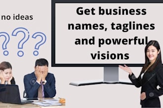 create elegant business names, taglines and powerful visions