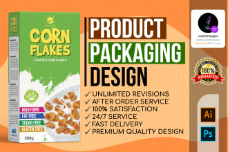 do custom product packaging design, label design and packaging sticker design