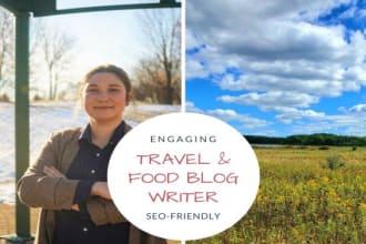 write travel or food blog posts