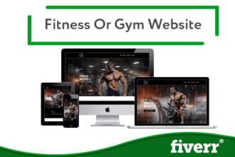 design an attractive  fitness or gym website