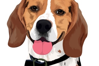 do amazing dog pet portrait within 6 hours