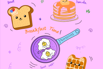 draw cute kawaii doodle illustration and line art