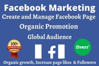 do facebook marketing, create and manage fb business page