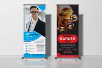 design attractive roll up,pull up,pop up and stand banner for print