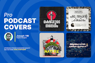 design an eye catching pro podcast cover