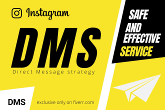 do instagram marketing and send direct message or dms
