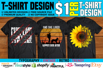 do custom typography and bulk t shirt design