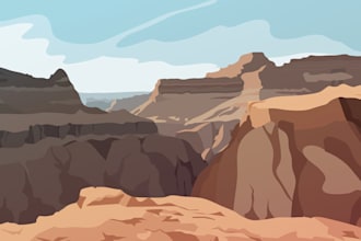 draw digital landscapes, background, interior