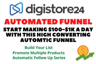 build automated digistore24 funnel with followup series in make money niche