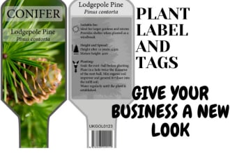 design plant, herb, and flower label for your gardening shop