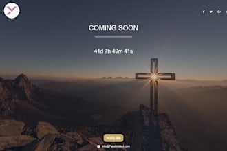 create responsive under construction or coming soon or launching soon page