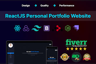 build react js personal or business website with node js
