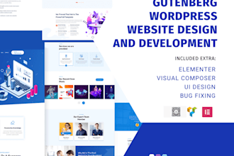 create gutenberg wordpress website design and development