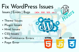 fix all wordpress issues and errors