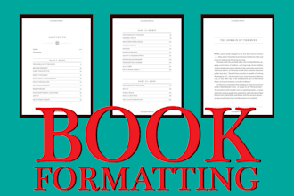 do layout design and book formatting, typesetting