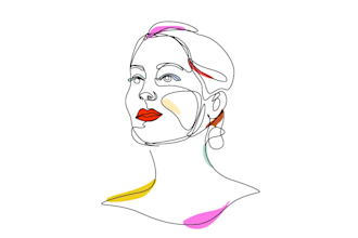 create one line art illustration