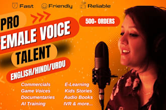 be your voice over expert english hindi urdu