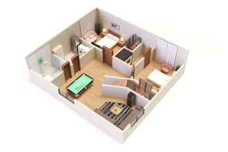 design architectural floor plan , convert 2d floor plan in autocad