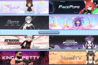 design a unique anime or vtuber header, banner, cover, etc