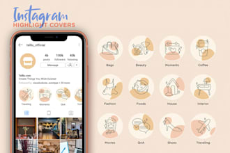 design professional instagram story highlight icons