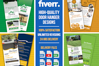 do professional door hanger design in 12 hrs